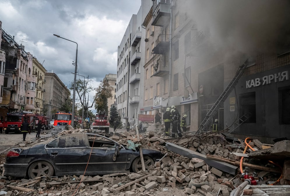 Frappe russes dans le centre de kharkiv, au moins 10 blesses selon kyiv