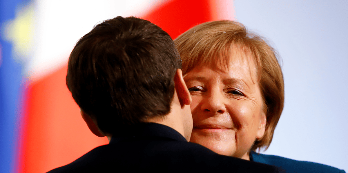 Angela Merkel Emmanuel Macron France Allemagne