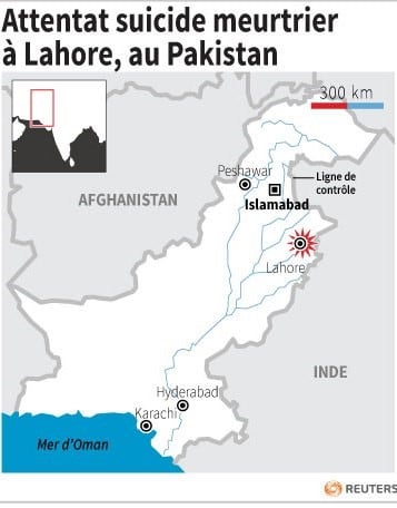 Attentat suicide meurtrier a lahore, au pakistan