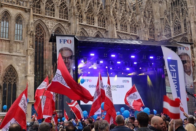 Meeting du FPO le 26 septembre dernier à Vienne.