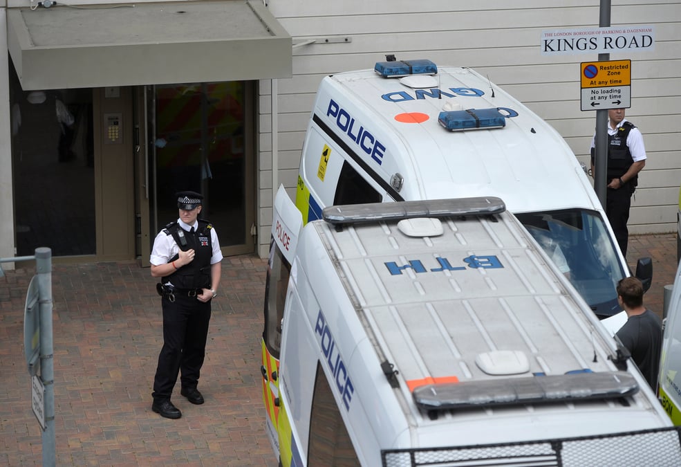 Operation policiere dans l'est de londres