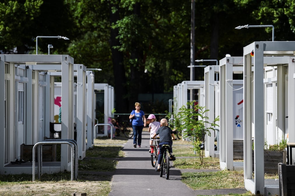 Un foyer pour refugies ukrainiens a berlin