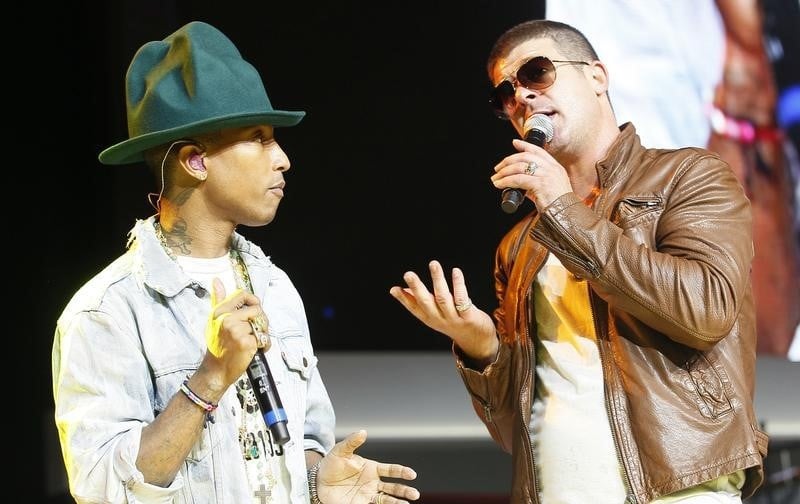 Le duo pharrell williams-robin thicke a l'amende pour plagiat