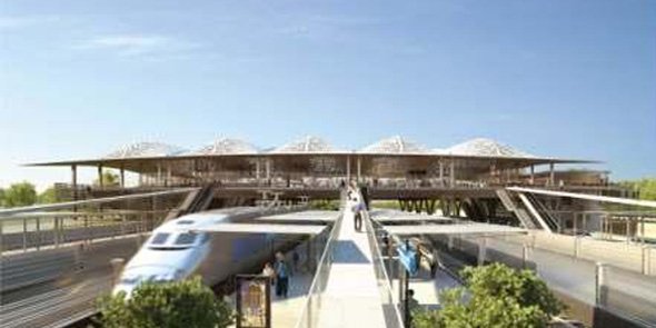 La gare TGV de Montpellier Sud de France