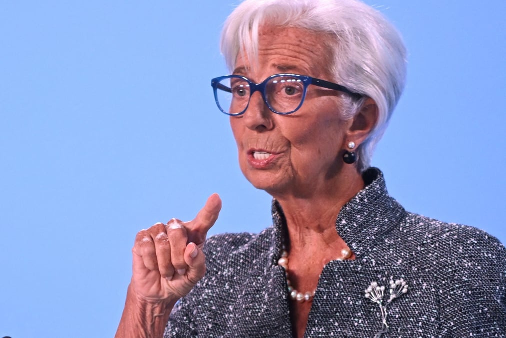 La presidente de la banque centrale europeenne (bce) christine lagarde