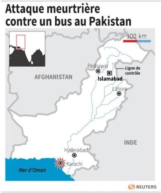 Attaque meurtriere contre un bus au pakistan