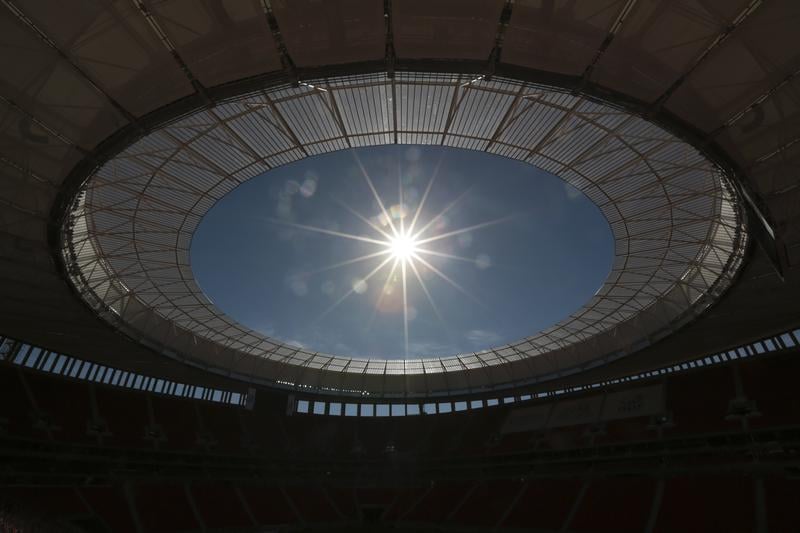 Mondial: le toit du stade de Brasilia Mané-Garrincha fuit