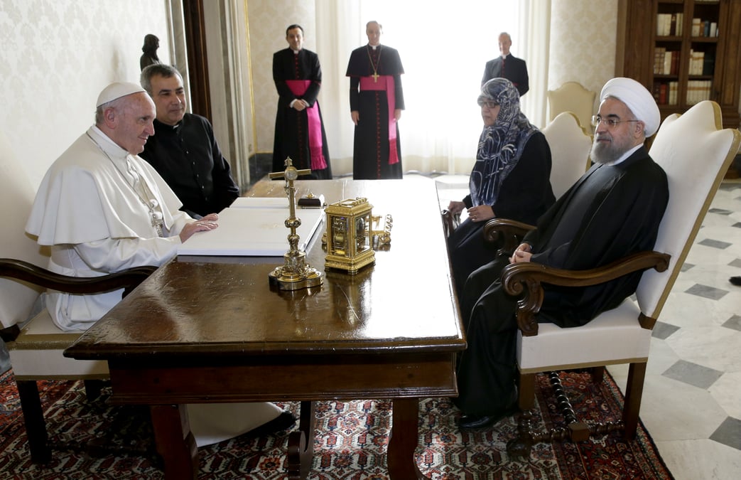 Le president iranien au vatican