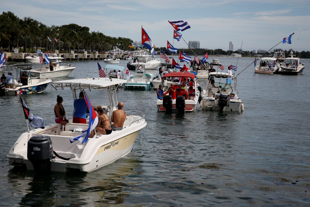 Rassemblements a miami a la veille d'une marche dissidente a cuba