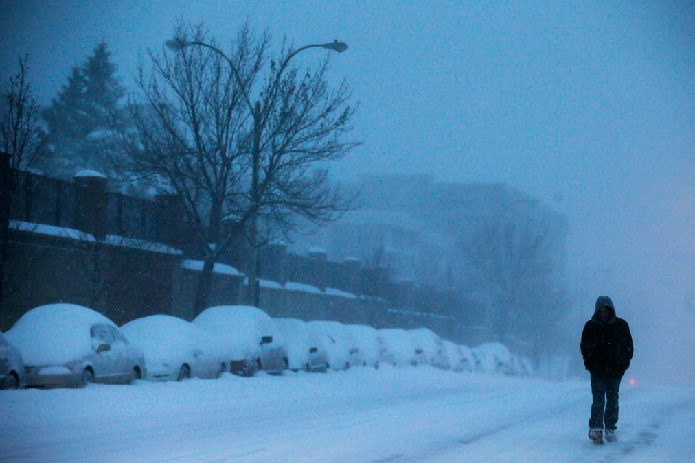 Tempete de neige sur le nord-est des etats-unis