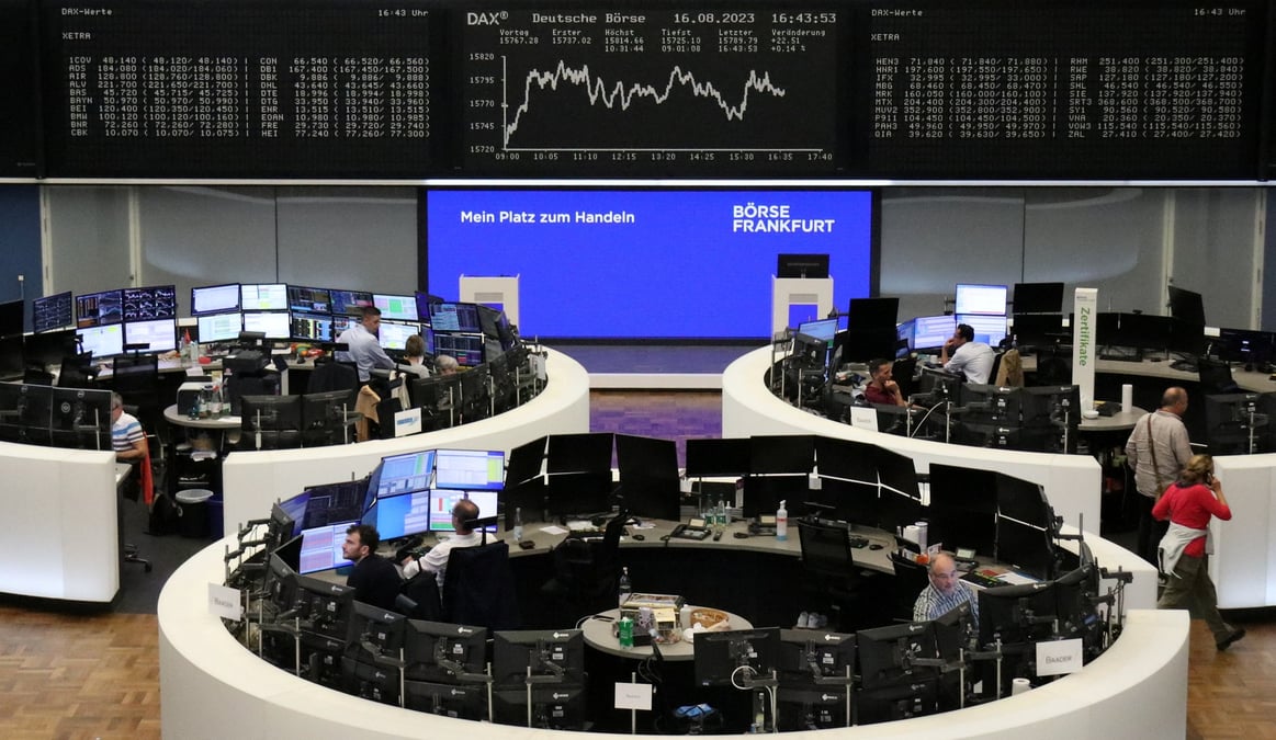 La bourse de francfort, en allemagne