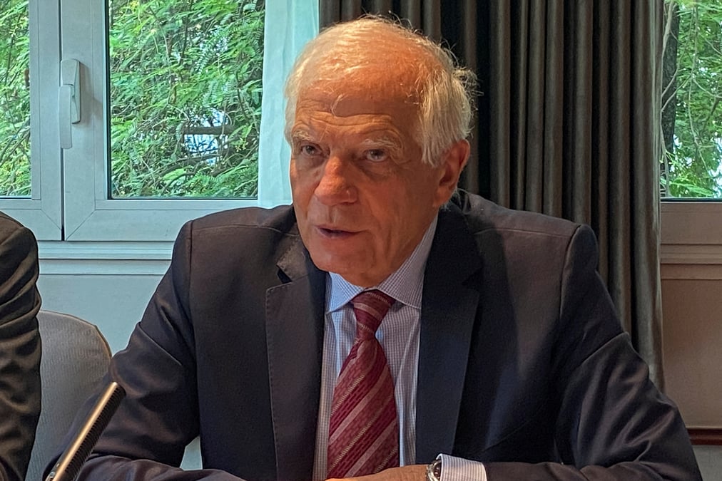 Le haut representant de l'ue pour les affaires etrangeres, josep borrell, lors d'une conference de presse, a hanoi