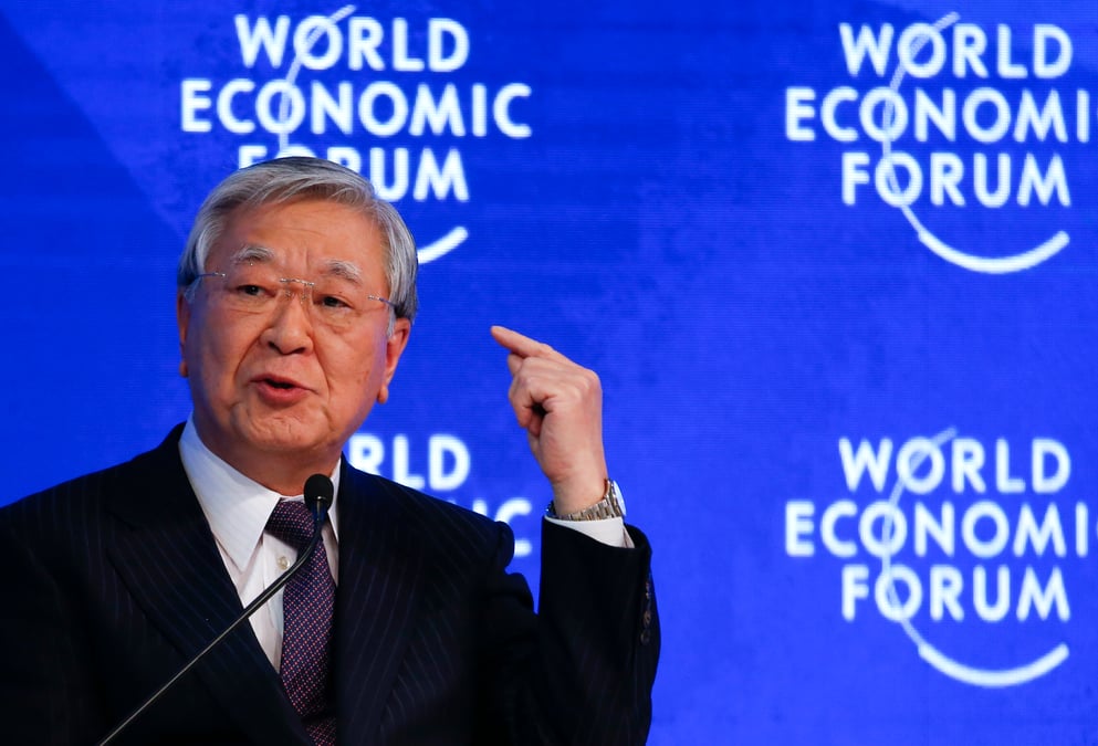 Hiroaki Nakanishi, Davos, nucléaire, Hitachi, conglomérat japonais, électronique,