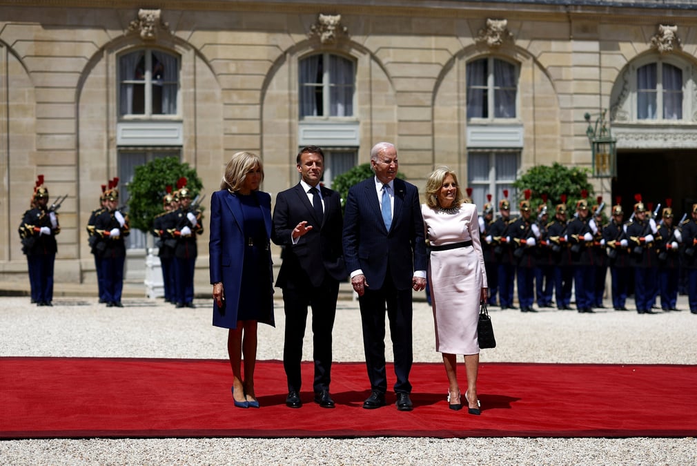 Visite d'etat du president americain joe biden en france