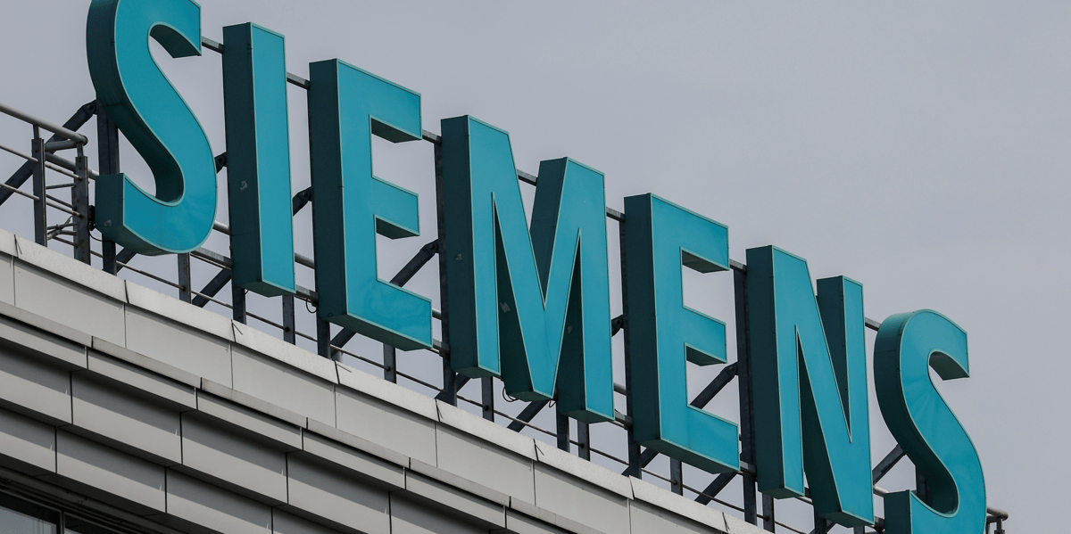 Le logo de siemens a moscou, en russie