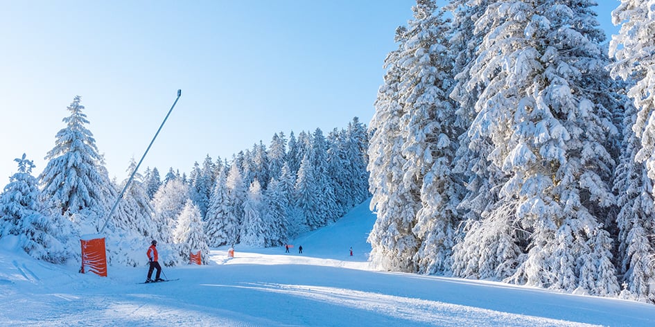 Sur le domaine skiable de la station.