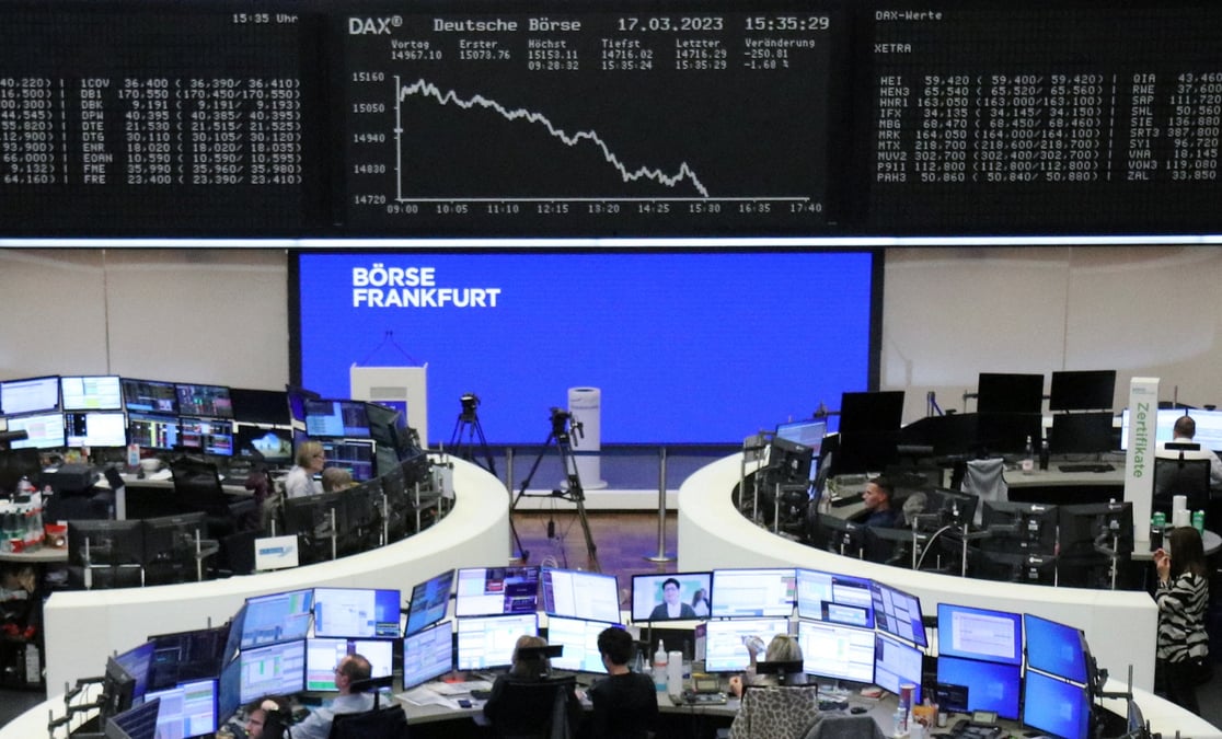 L'indice boursier allemand dax represente a francfort