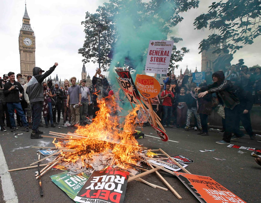 Manifestation anti-austerite a londres