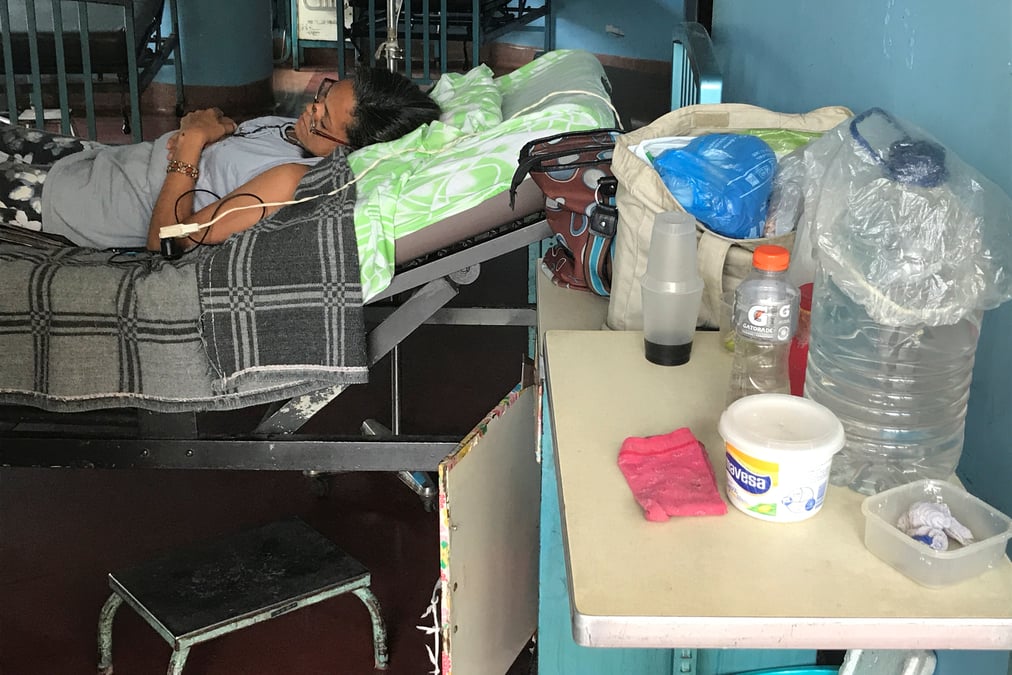 A caracas, les habitants n'ont pas un acces regulier a l'eau courante