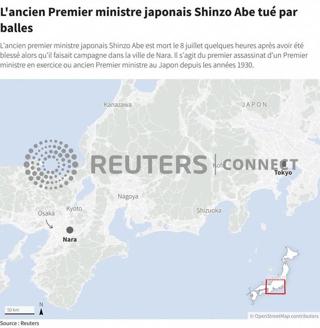 Japon: shinzo abe tue par balles a nara