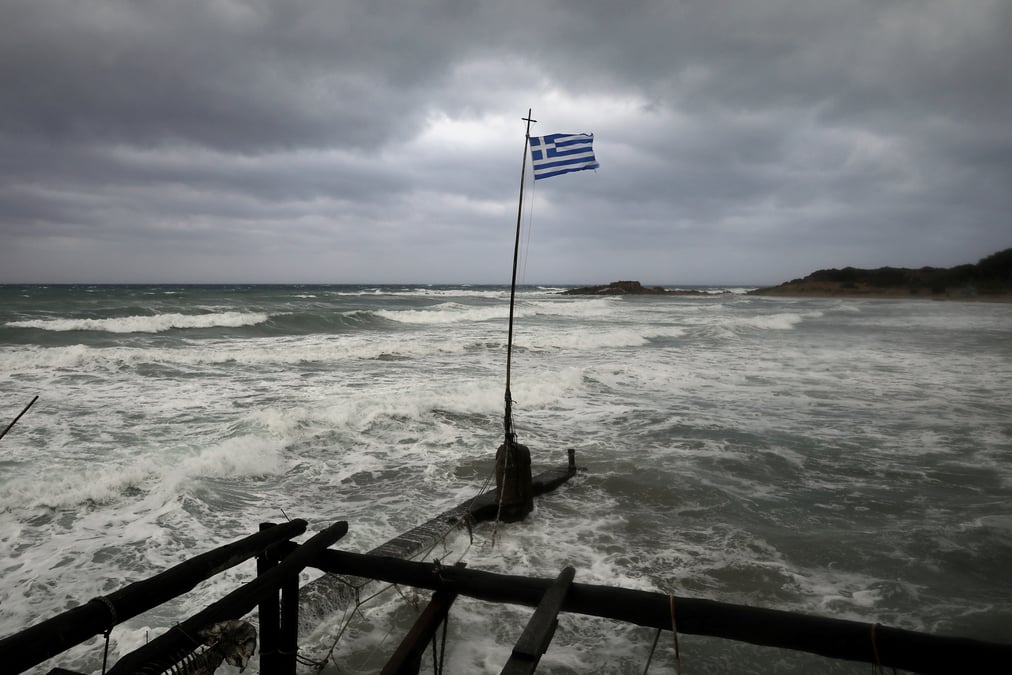 Un ouragan mediterraneen passe par la grece