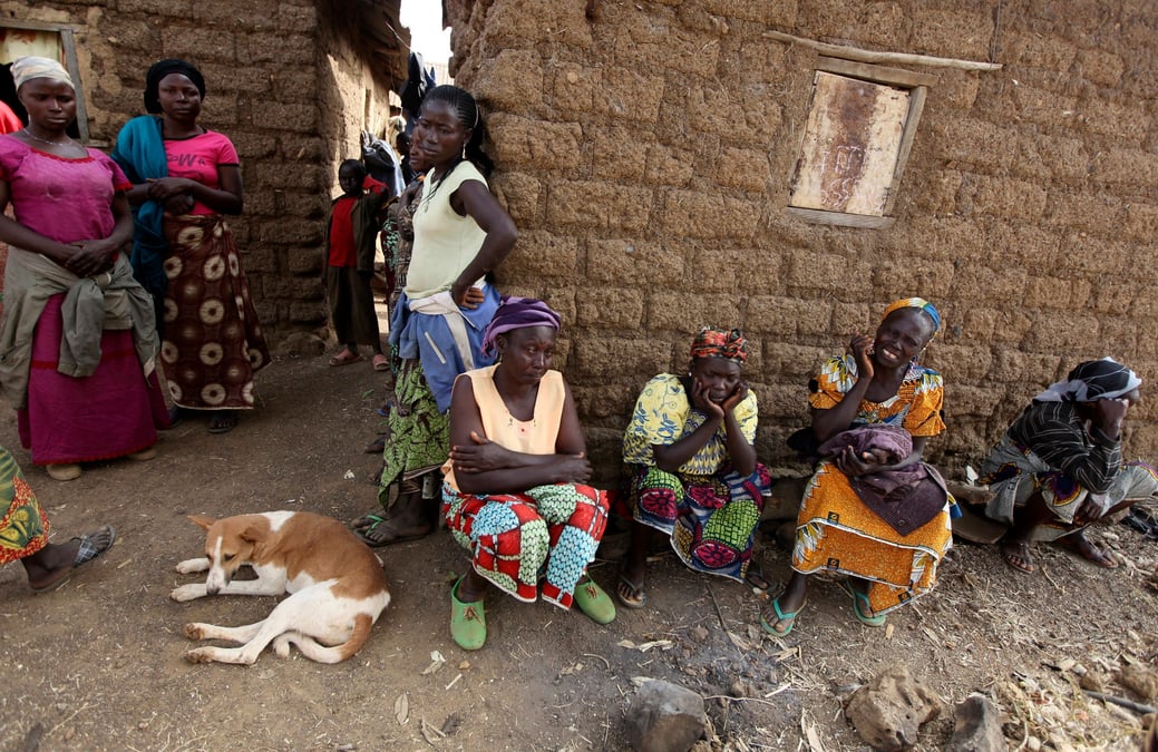 Vue sur une rue dans l'etat du plateau, au nigeria