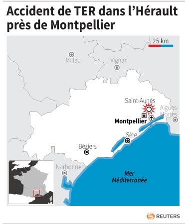 Accident de ter pres de montpellier