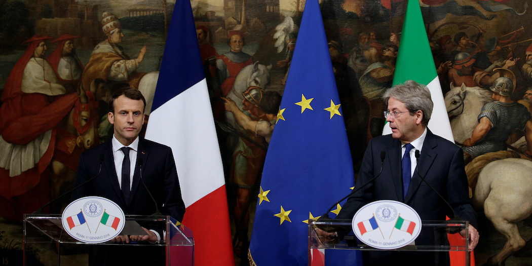 Paolo Gentiloni et Emmanuel Macron