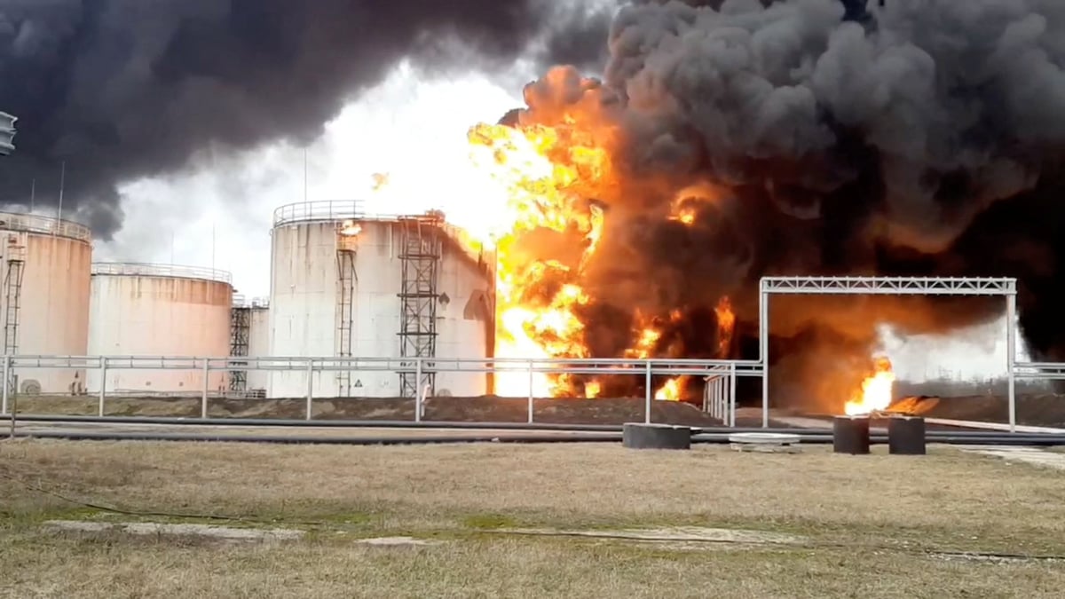 Un depot de carburant en feu a belgorod (russie), moscou accuse kyiv