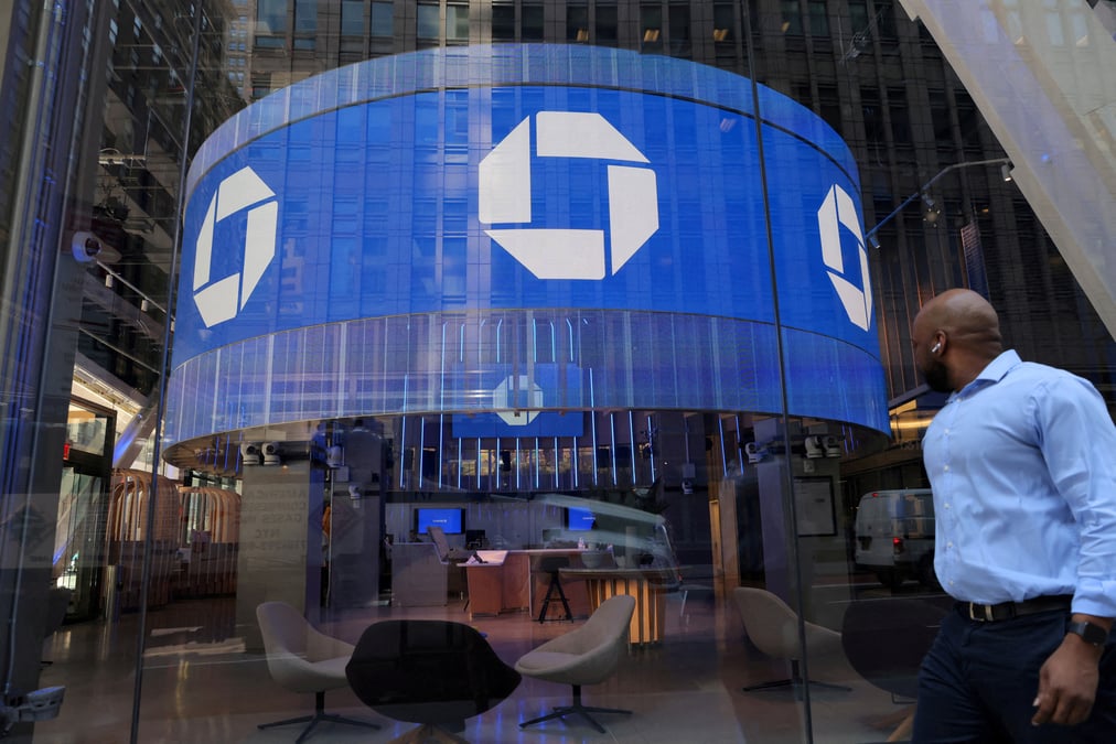 Une agence de la chase bank a manhattan, new york