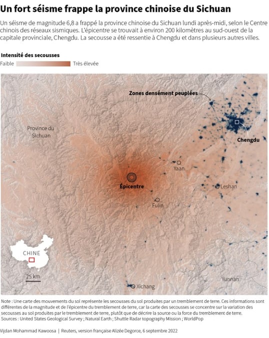 Chine: tremblement de terre dans le sichuan, au moins 21 morts