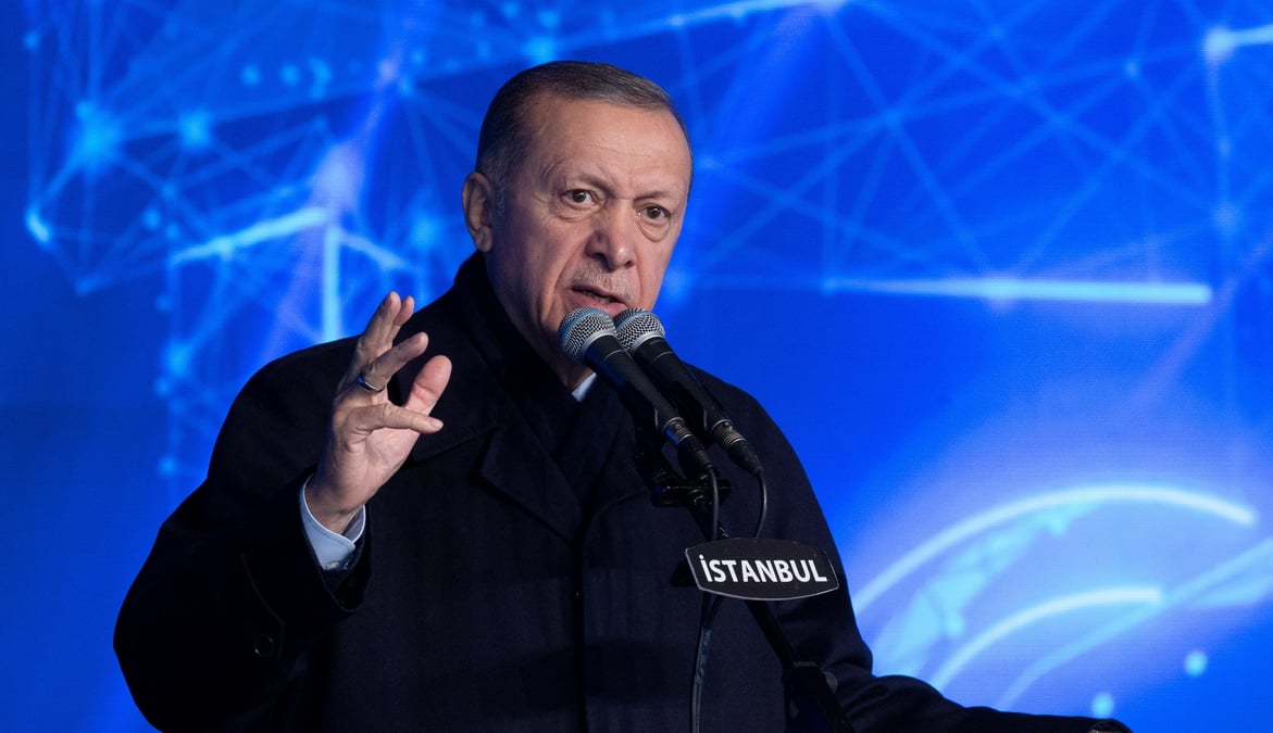 Le president turc recep tayyip erdogan lors d'une ceremonie a silivri, pres d'istanbul, en turquie