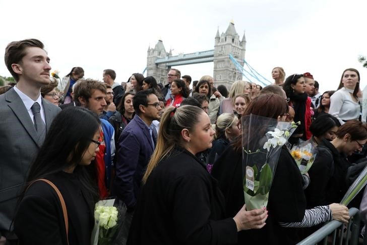 Veillee d'hommage aux victimes de l'attentat de londres
