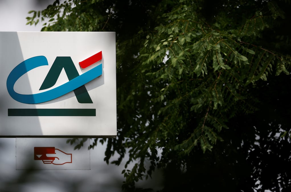 Logo du credit agricole a reze, en france