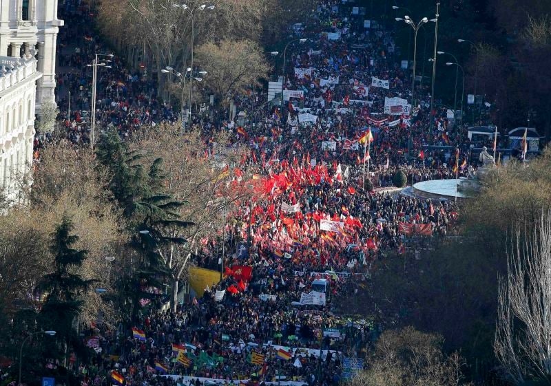 Grande manifestation à Madrid contre l'austérité