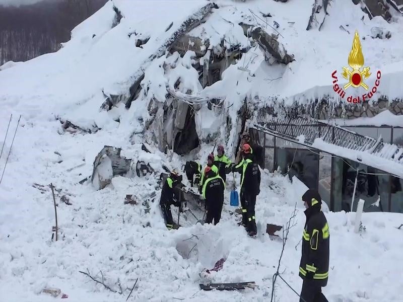 Pas de survivants dans l'hotel englouti par une avalanche