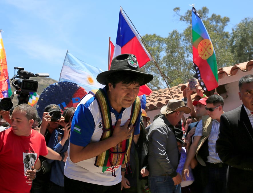 Le president bolivien preside un hommage a che guevara