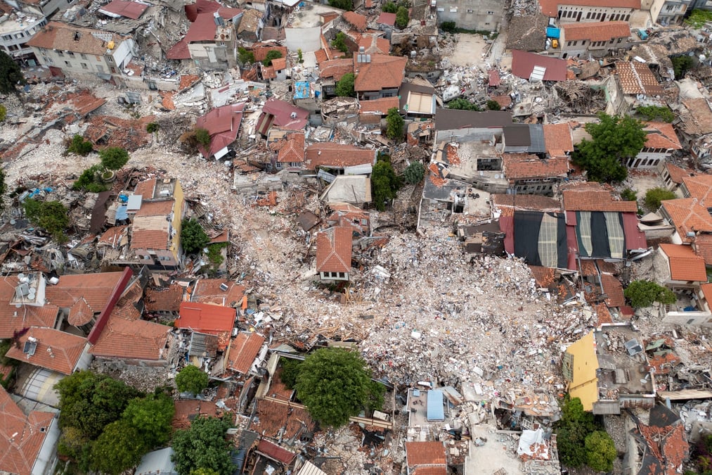 Photo des degats apres le seisme en fevrier en turquie