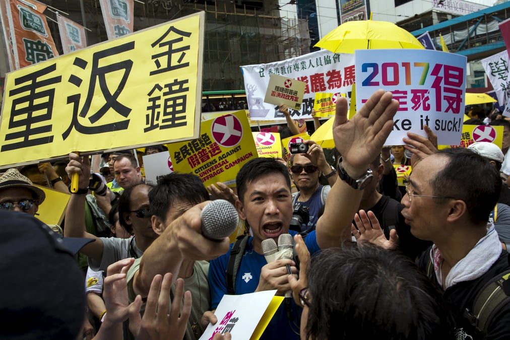 Manifestation pour la democratie a hong kong