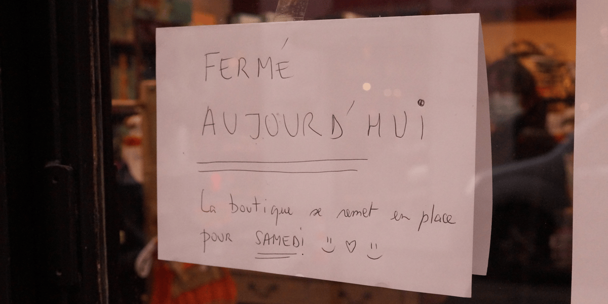 Commerce Réouverture Panneau