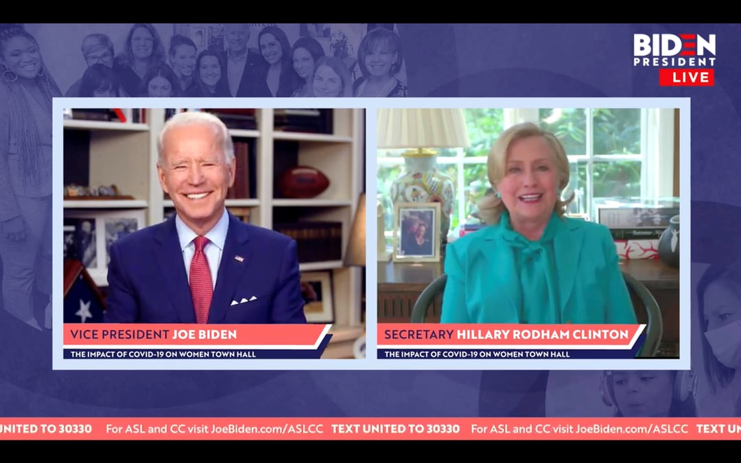 Usa 2020: hillary clinton apporte son soutien a la candidature de biden
