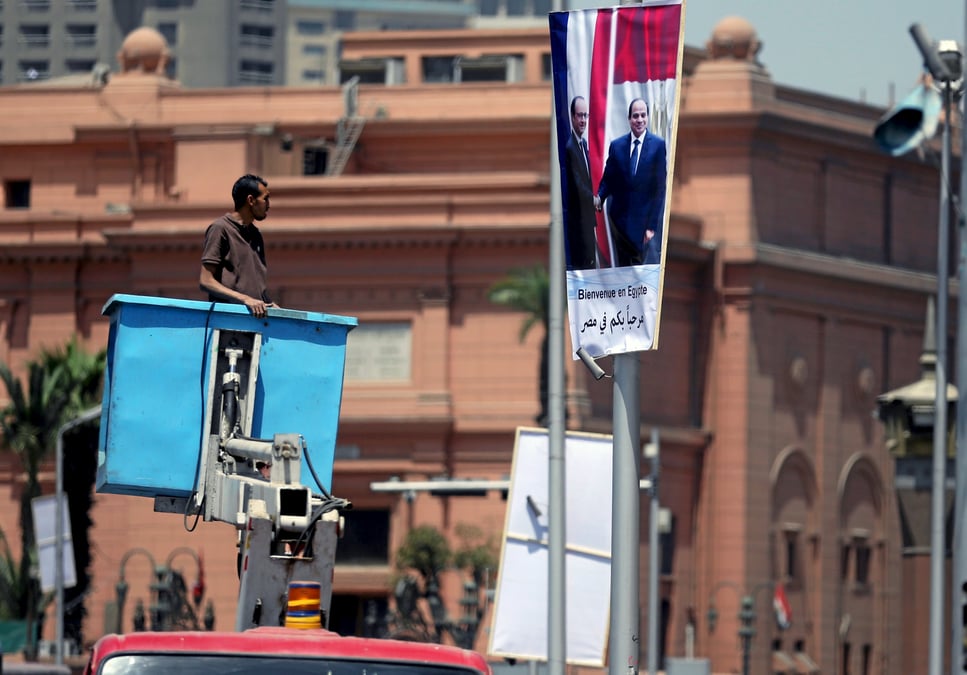 Francois hollande parle des droits de l'homme au caire