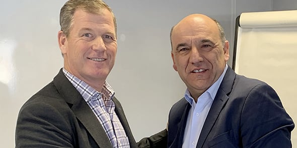 Greg Millard (président de VOGO North-America) et Christophe Carniel (P-dg de VOGO).