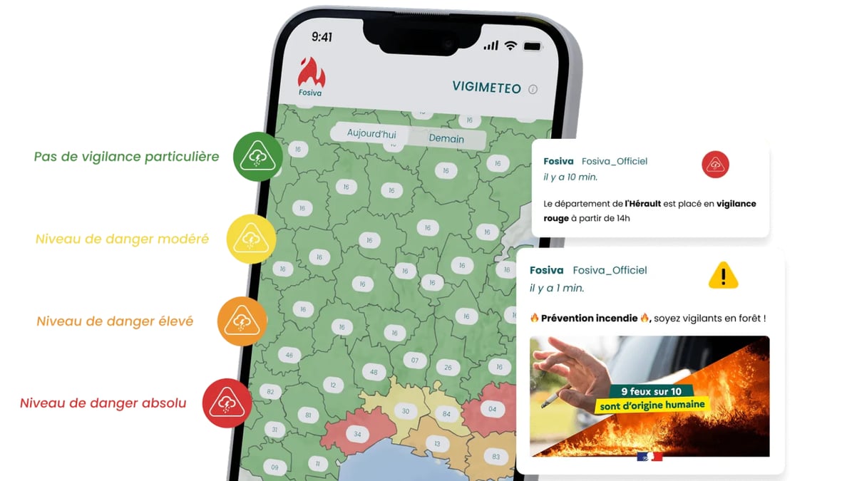 L'Entente Valabre a participé au développement de l'application Fosiva, qui permet de connaître en temps réel l'état des massifs mais aussi d'envoyer soi-même des informations.