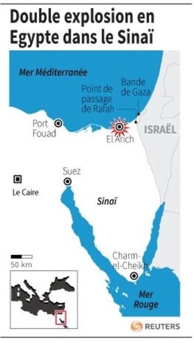 Double explosion dans le sinai