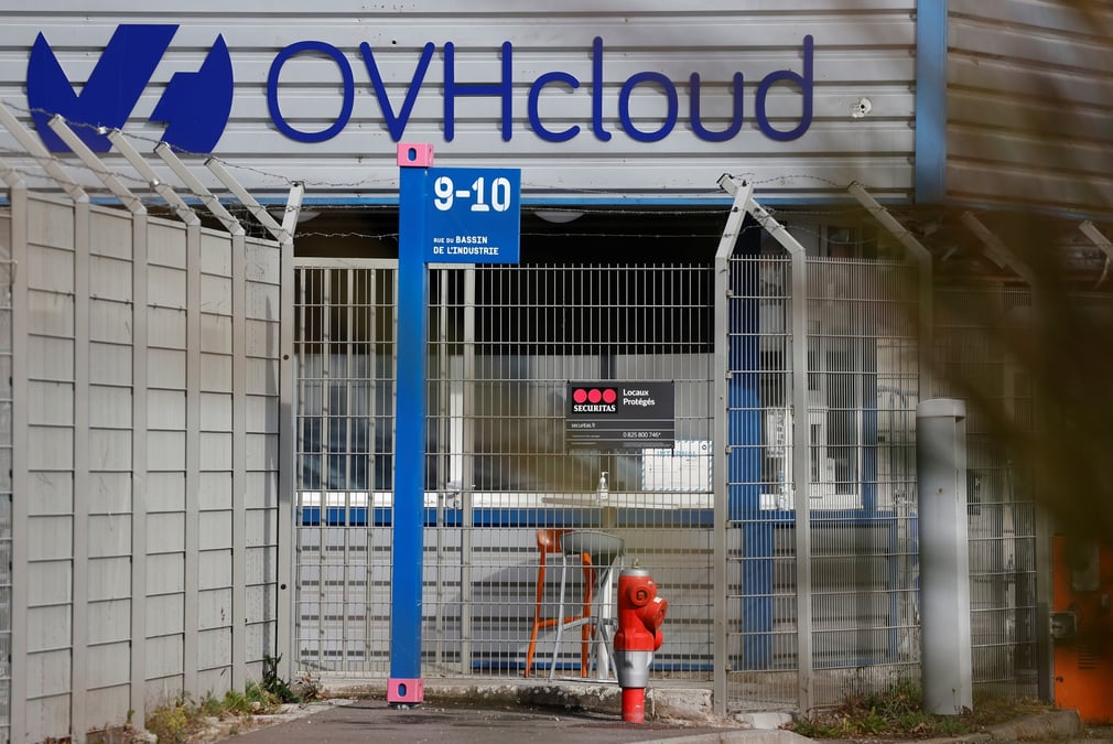 Le logo de la societe francaise ovhcloud