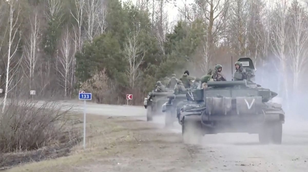 Russian defence ministry releases video of its troops entering kyiv region