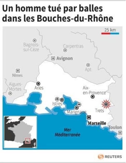 Un homme tué par balles près de Marseille
