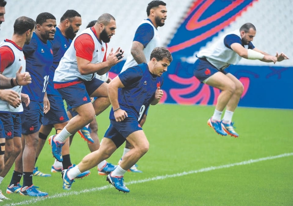 Antoine Dupont, vendredi au Stade de France.