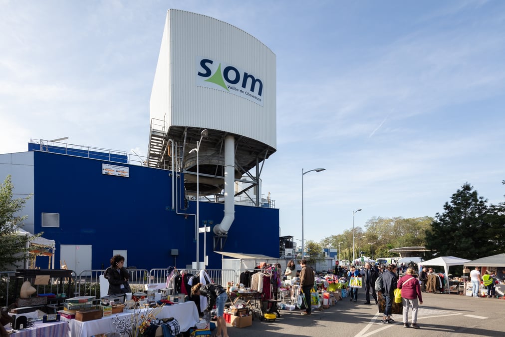 La centrale de revalorisation du Siom (Syndicat mixte d'ordures ménagères), chargée des ordures ménagères.